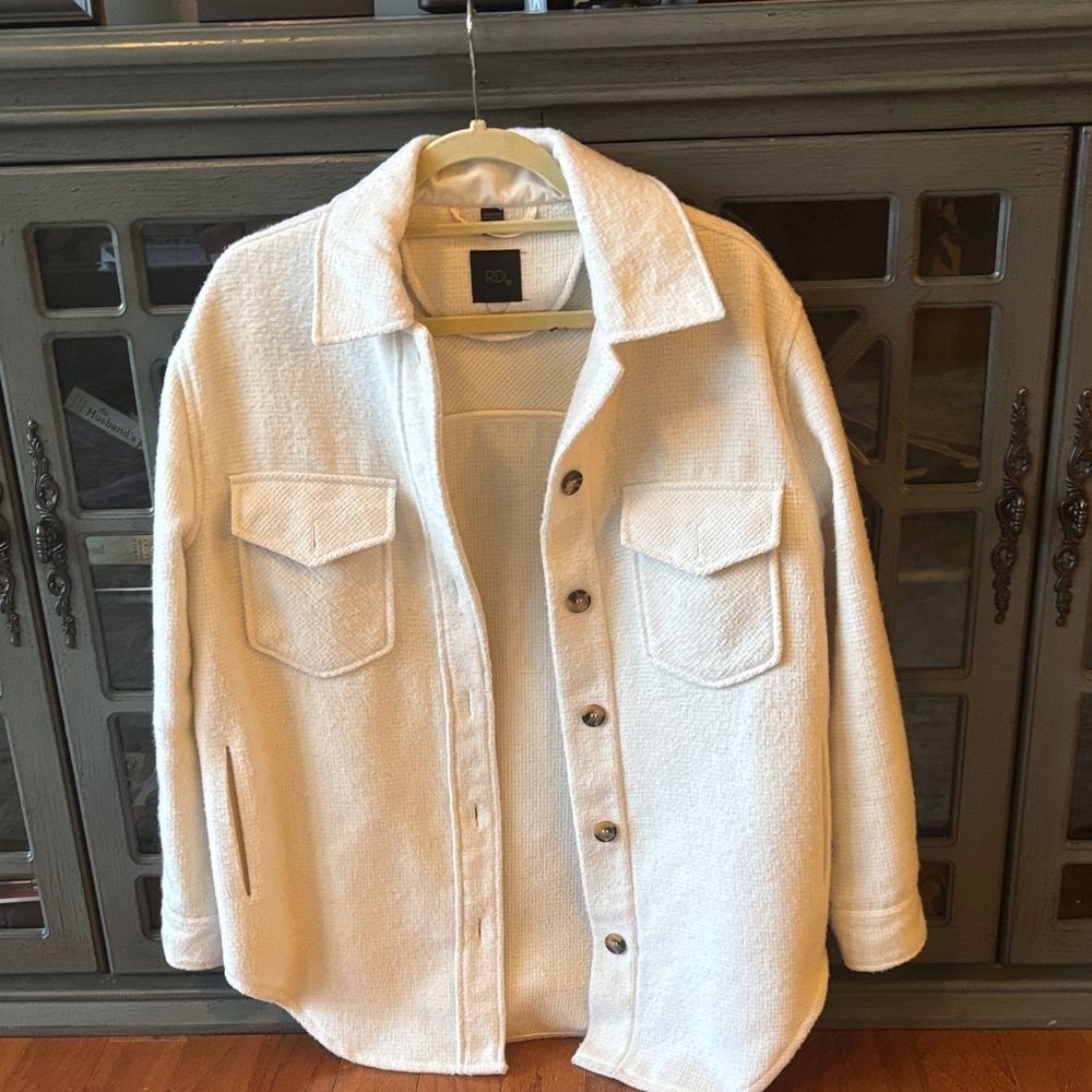 RDI Cream Teddy Jacket with Button Front